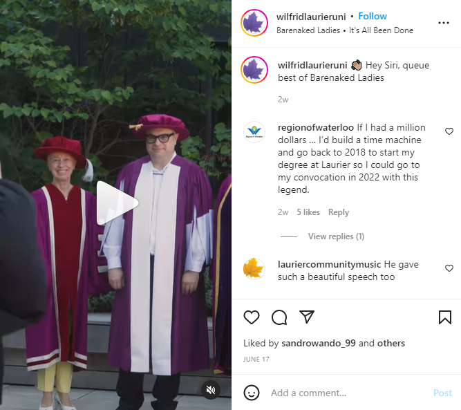 Laurier Instagram Convocation Post